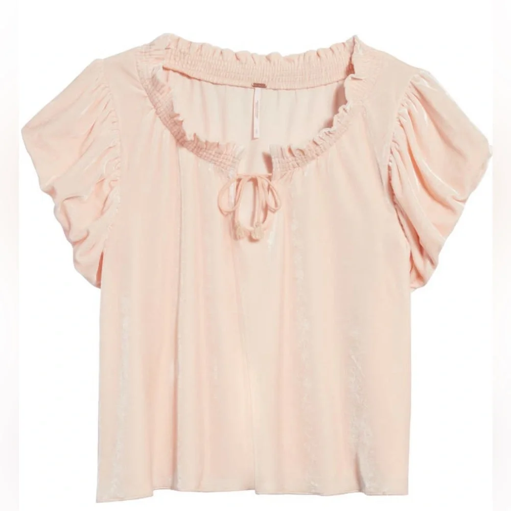 FREE PEOPLE 🌸 SOFT VELOUR TERESE TOP NWT
